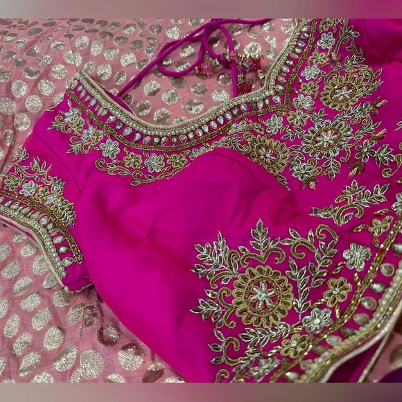 Hot Pink / Purple Lengha (Indian Dress) - Picture 3 of 10